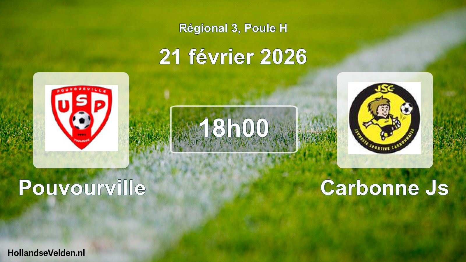 Geplande wedstrijd: Pouvourville - Carbonne Js (21 februari 2026)