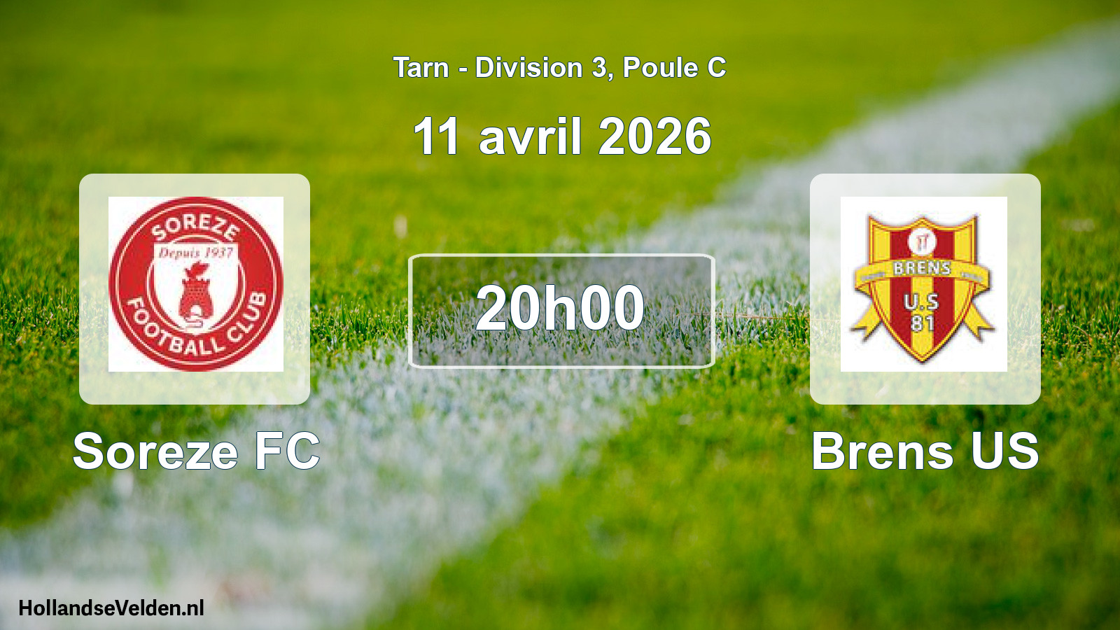 Scheduled Match: Soreze FC - Brens US (11 April 2026)