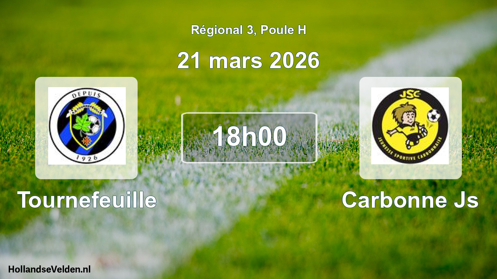 Geplande wedstrijd: Tournefeuille - Carbonne Js (21 mars 2026)