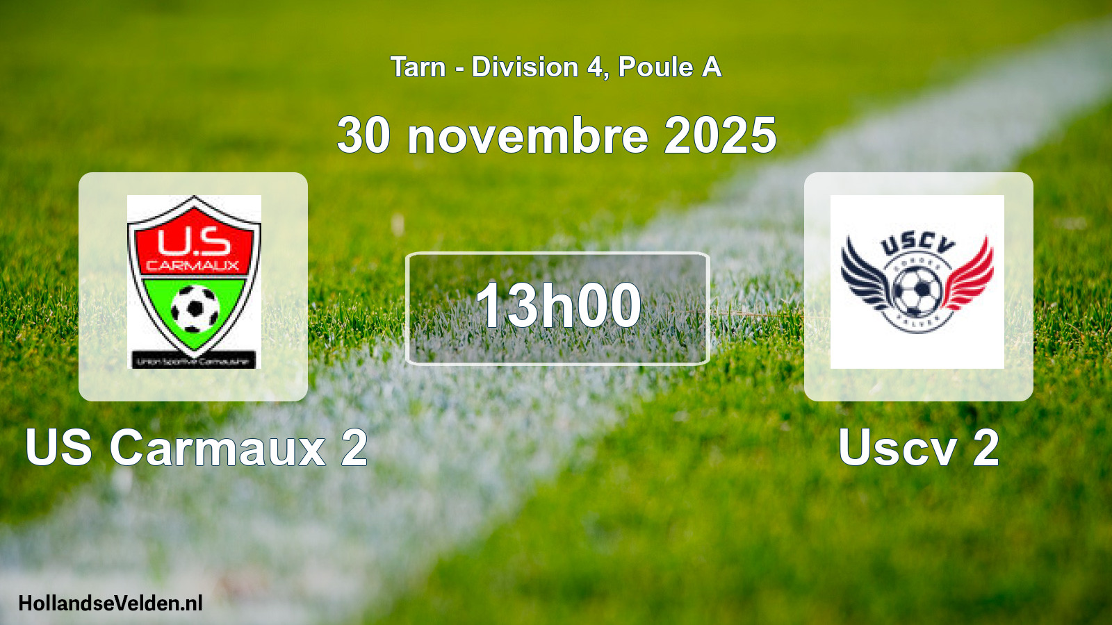 Match programmé: US Carmaux 2 - Uscv 2 (30 novembre 2025)