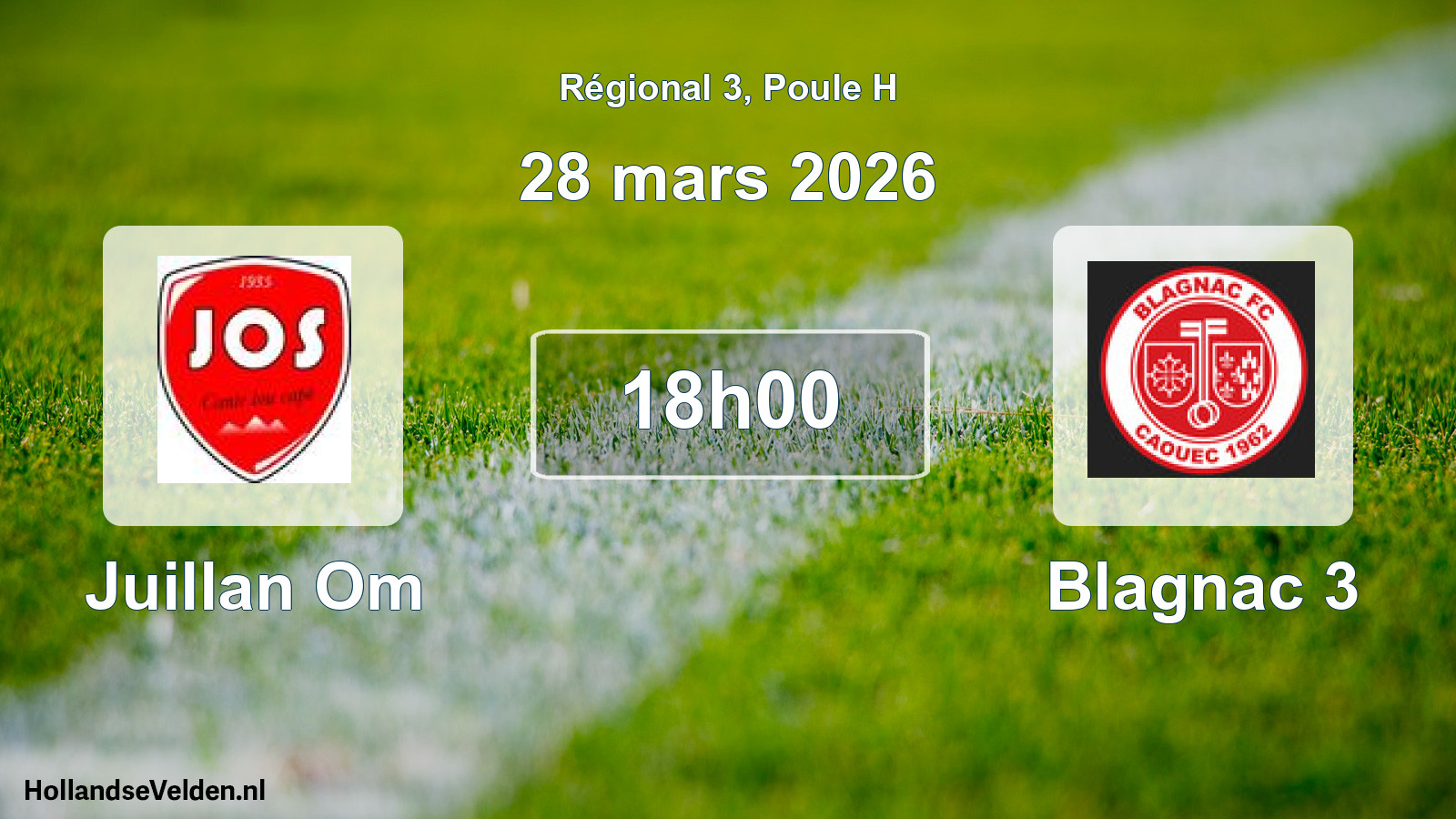 Geplande wedstrijd: Juillan Om - Blagnac 3 (28 mars 2026)