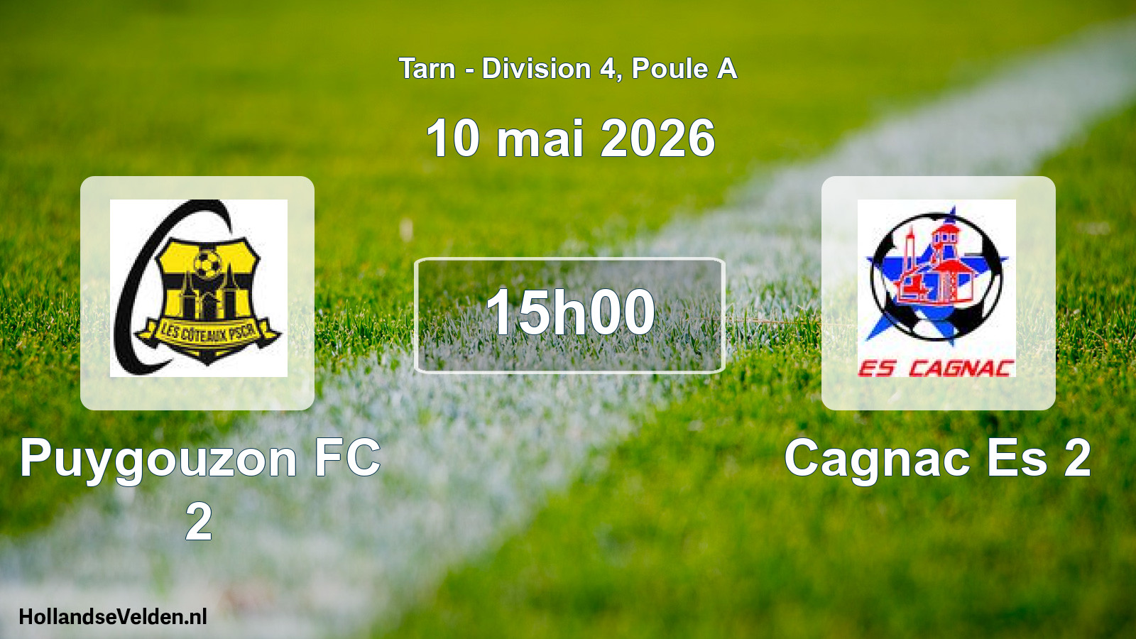 Match programmé: Puygouzon FC 2 - Cagnac Es 2 (10 mai 2026)
