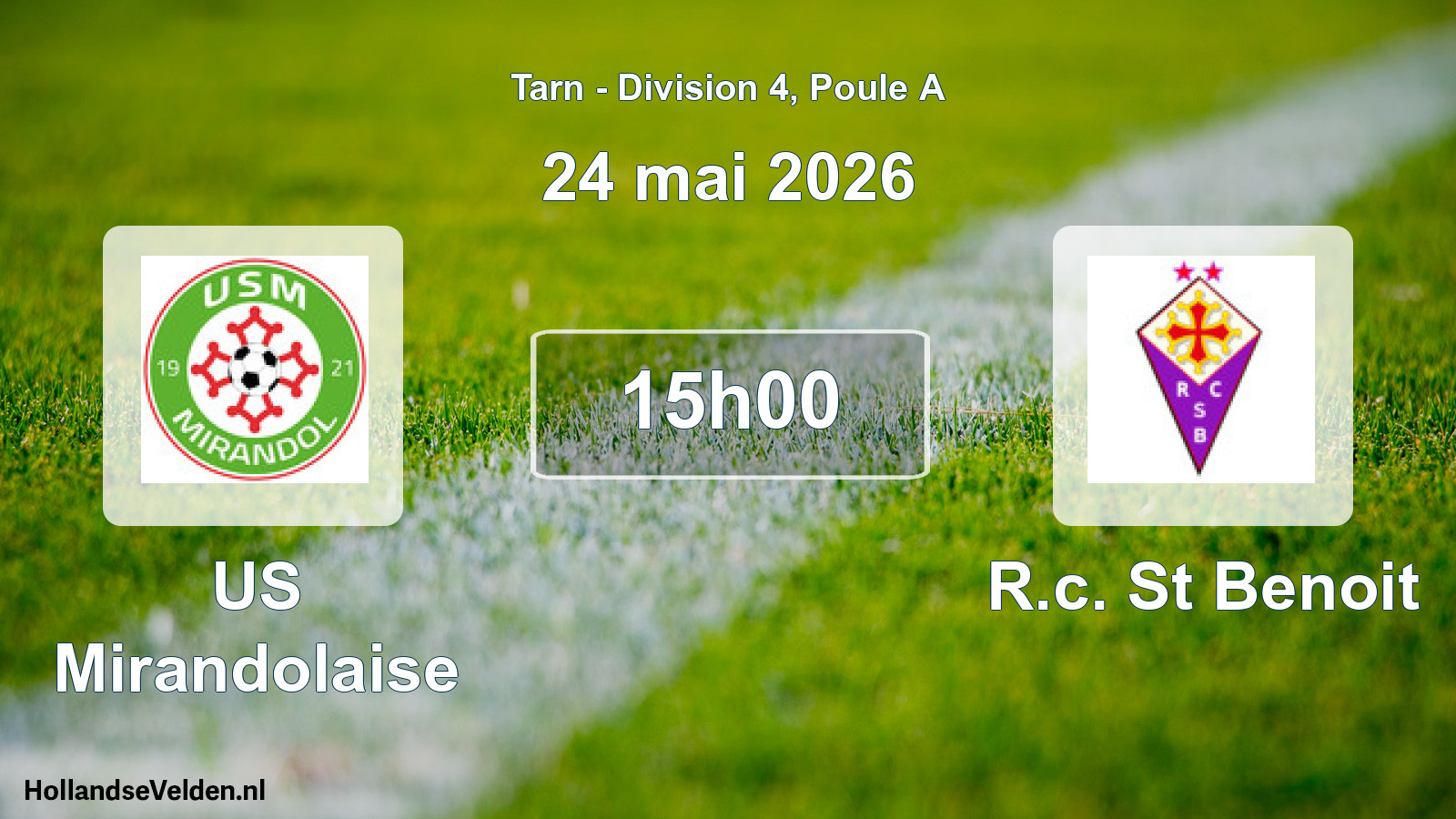 Scheduled Match: US Mirandolaise - R.c. St Benoit (24 May 2026)