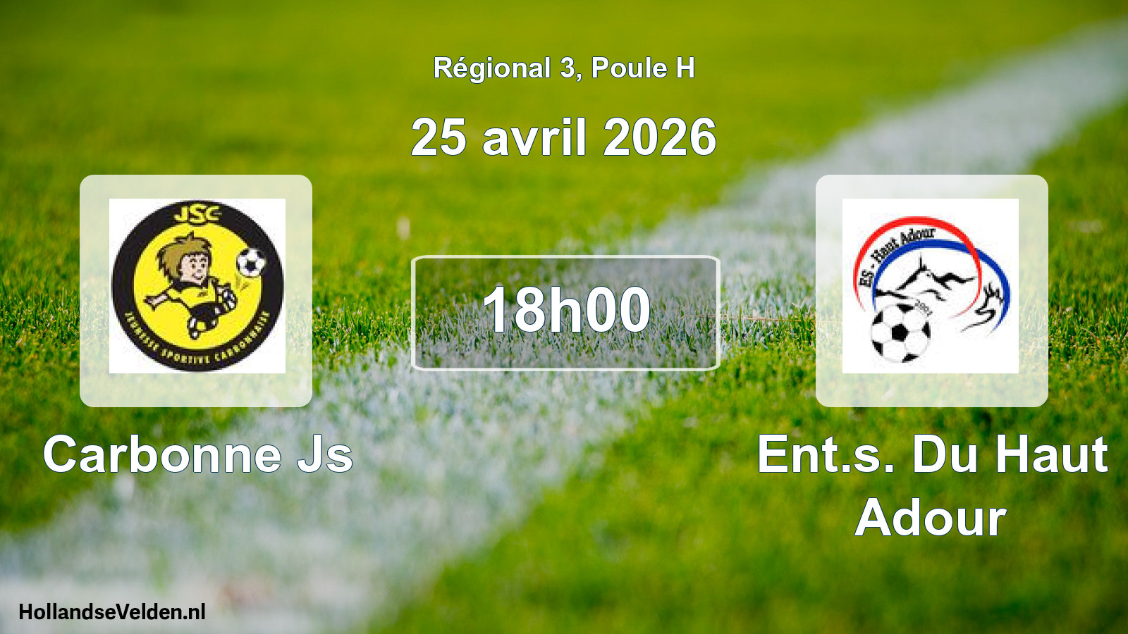 Geplande wedstrijd: Carbonne Js - Ent.s. Du Haut Adour (25 avril 2026)
