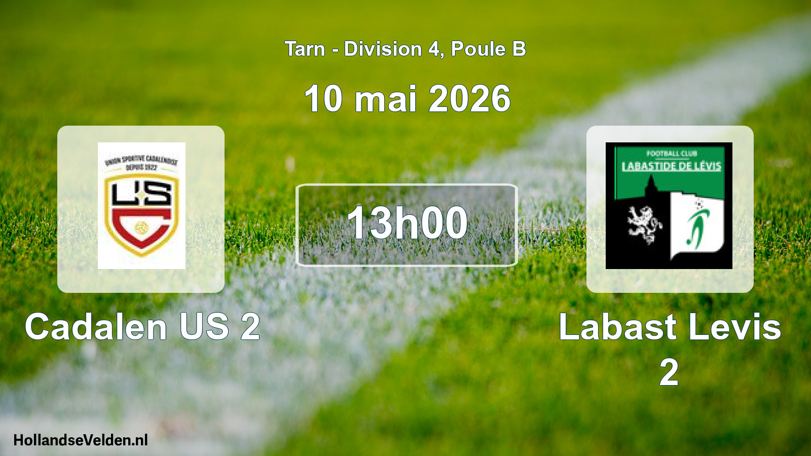 Geplande wedstrijd: Cadalen US 2 - Labast Levis 2 (10 mei 2026)