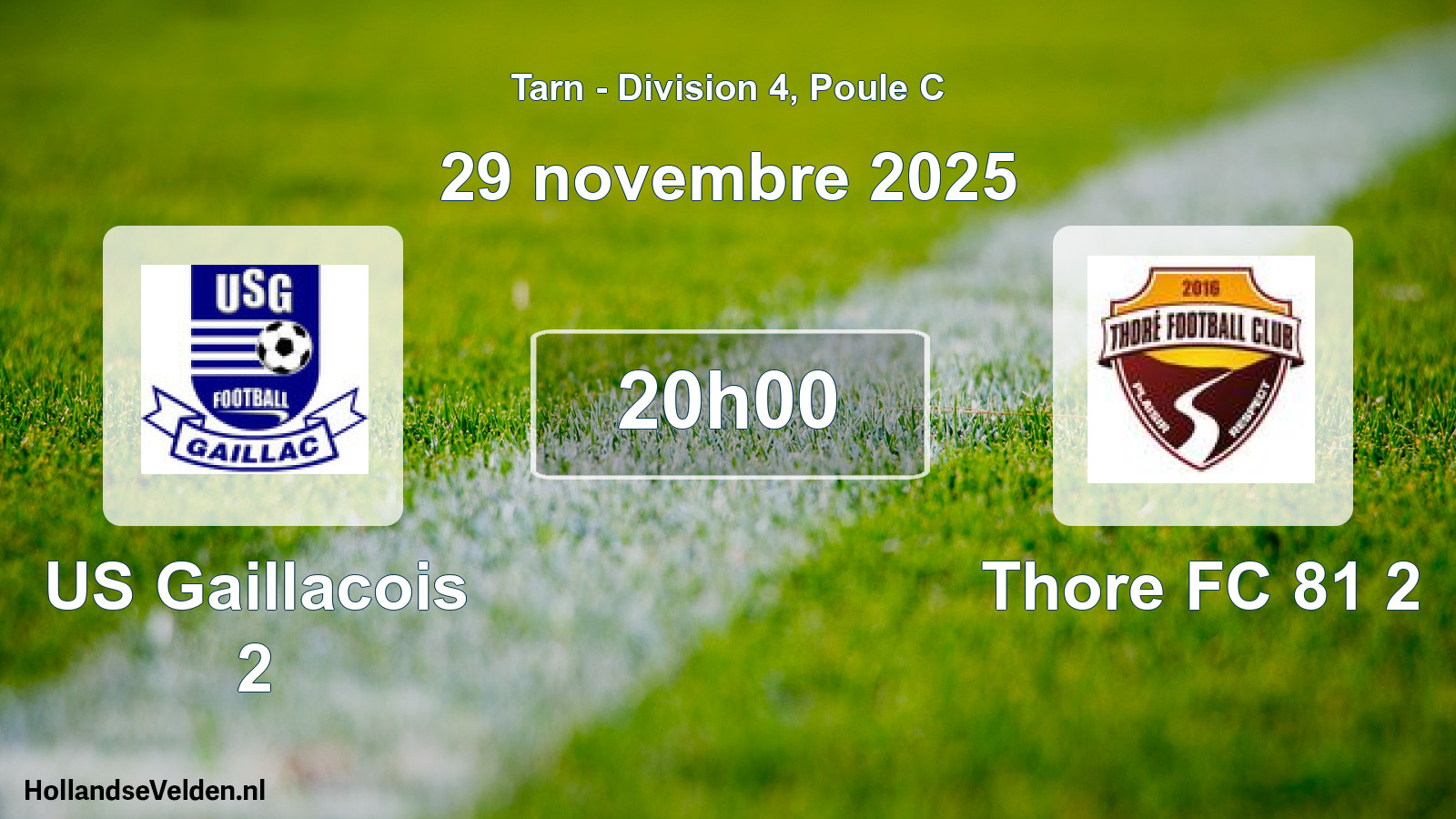 Scheduled Match: US Gaillacois 2 - Thore FC 81 2 (29 November 2025)