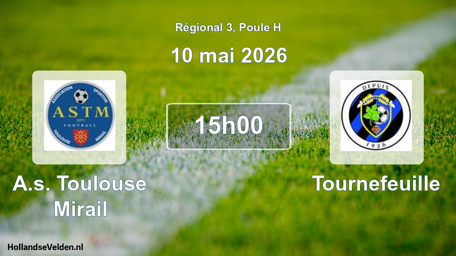 Geplande wedstrijd: A.s. Toulouse Mirail - Tournefeuille (10 mei 2026)