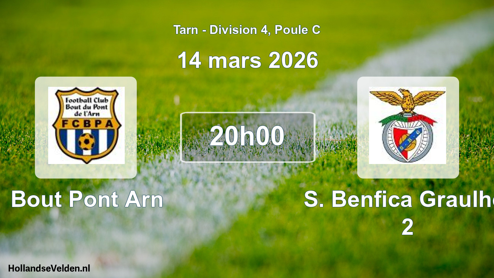 Match programmé: Bout Pont Arn - S. Benfica Graulhet 2 (14 mars 2026)