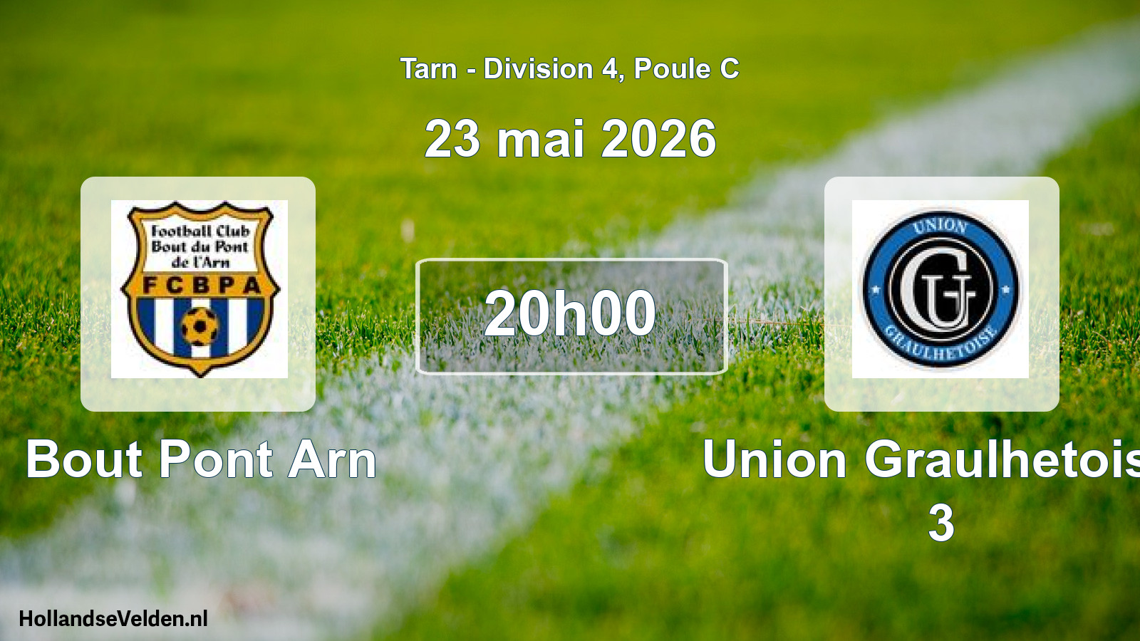 Match programmé: Bout Pont Arn - Union Graulhetoise 3 (23 mai 2026)