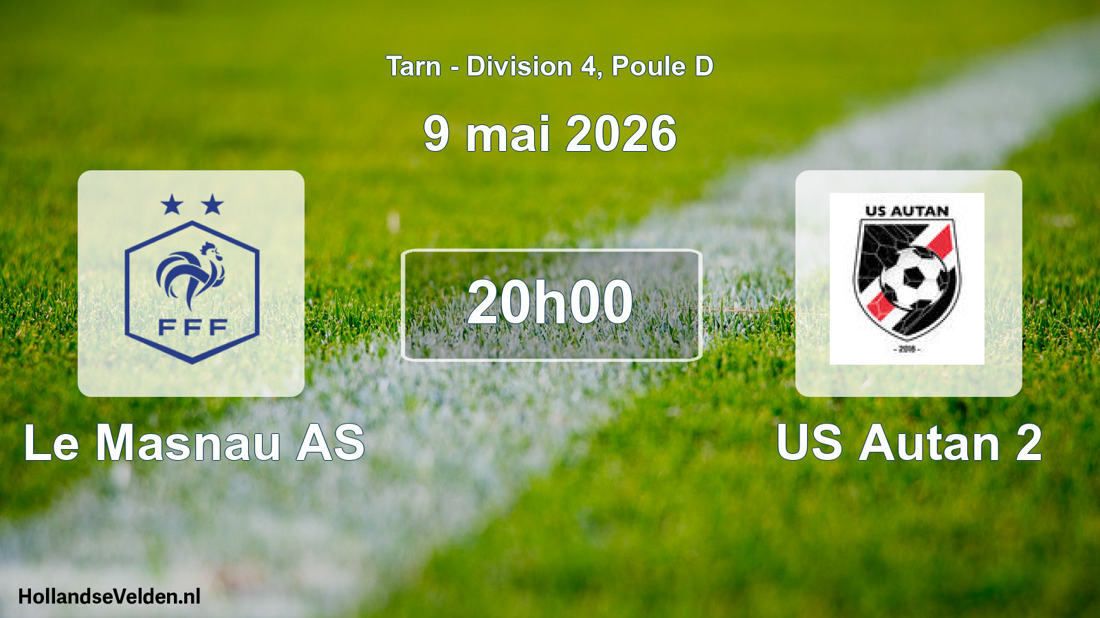 Match programmé: Le Masnau AS - US Autan 2 (9 mai 2026)