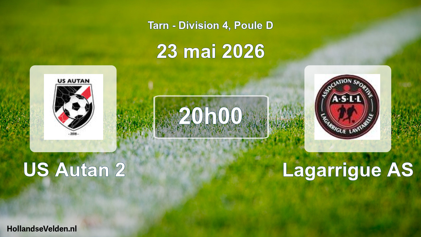 Match programmé: US Autan 2 - Lagarrigue AS (23 mai 2026)