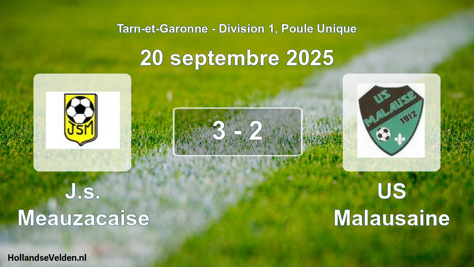 Match joué: J.s. Meauzacaise - US Malausaine 3 - 2 (20 septembre 2025)