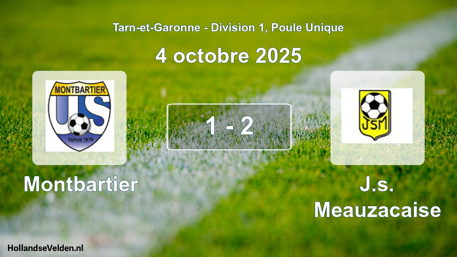 Match joué: Montbartier - J.s. Meauzacaise 1 - 2 (4 octobre 2025)