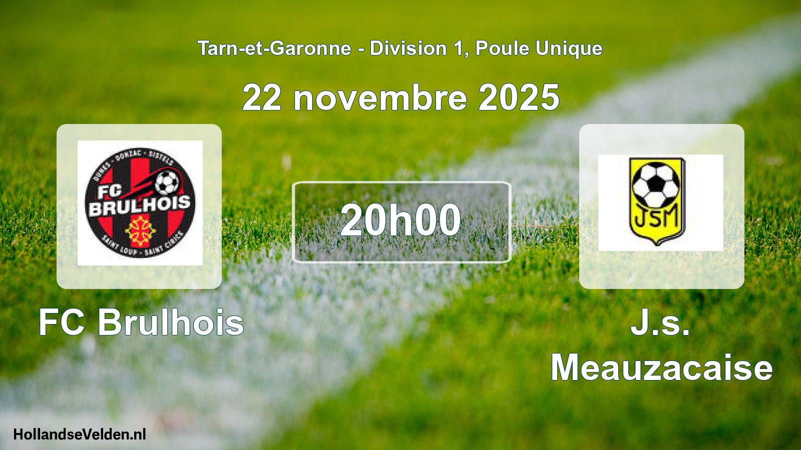 Match programmé: FC Brulhois - J.s. Meauzacaise (22 novembre 2025)