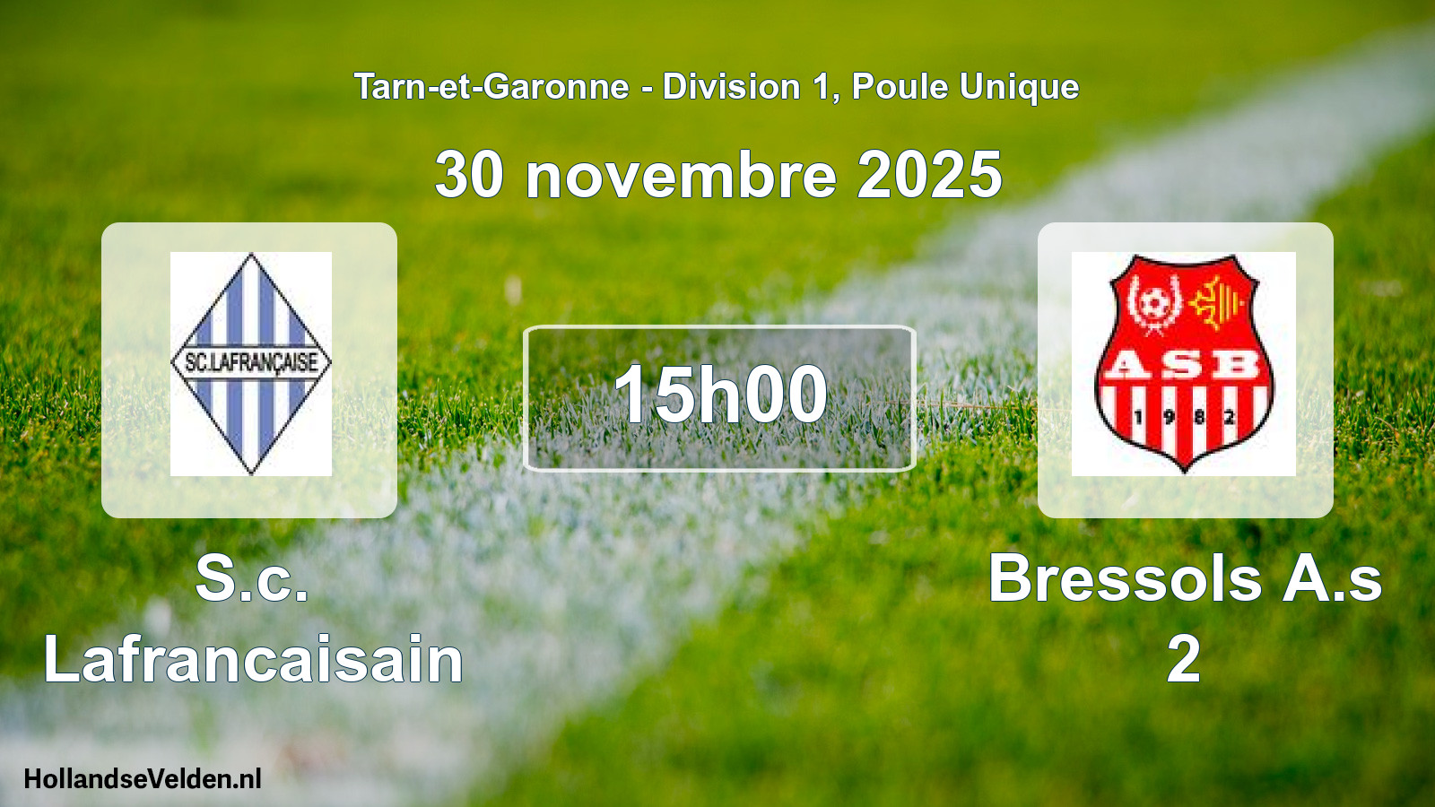 Scheduled Match: S.c. Lafrancaisain - Bressols A.s 2 (30 November 2025)
