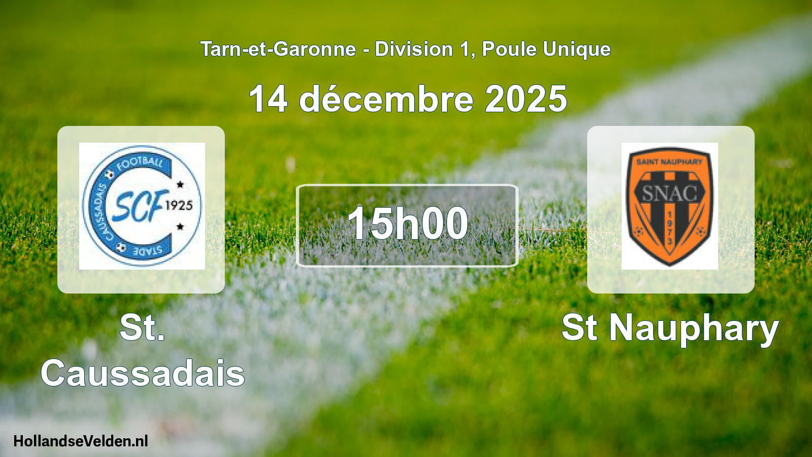 Geplande wedstrijd: St. Caussadais - St Nauphary (14 december 2025)