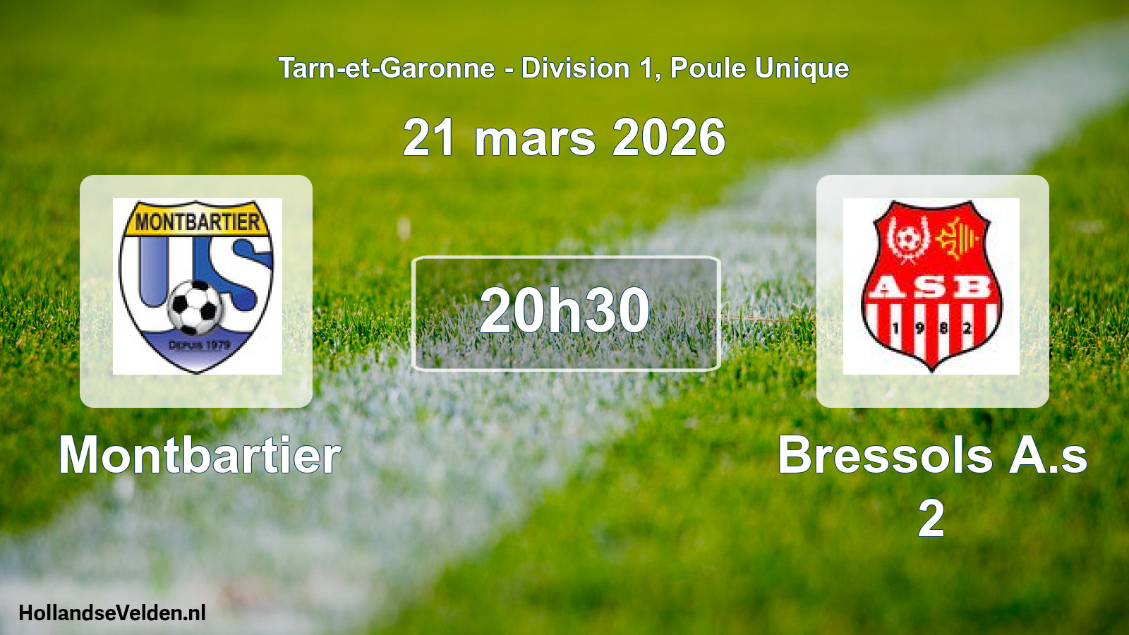 Scheduled Match: Montbartier - Bressols A.s 2 (21 March 2026)