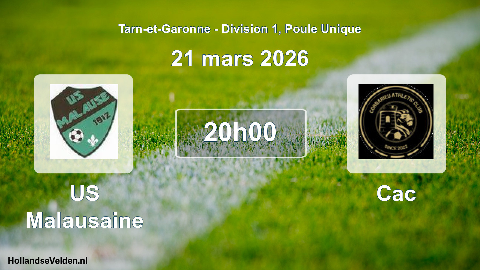 Match programmé: US Malausaine - Cac (21 mars 2026)