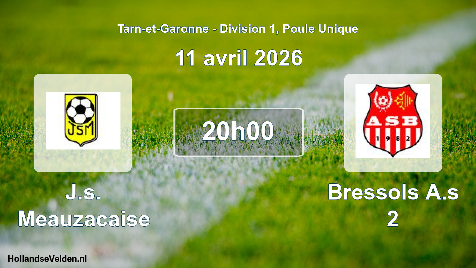 Geplande wedstrijd: J.s. Meauzacaise - Bressols A.s 2 (11 april 2026)