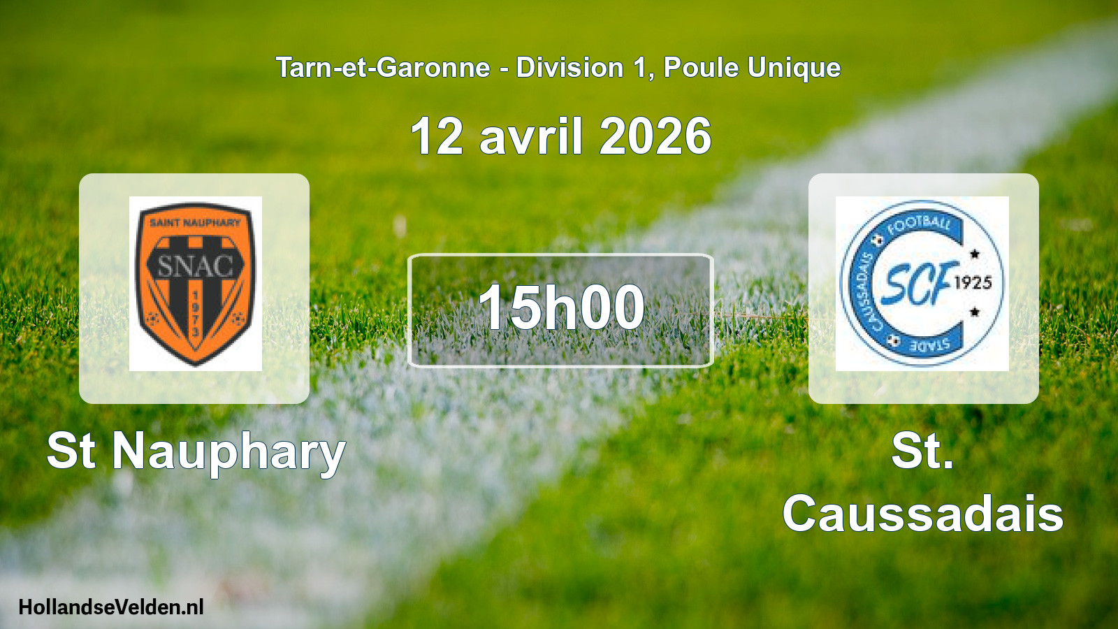 Scheduled Match: St Nauphary - St. Caussadais (12 April 2026)