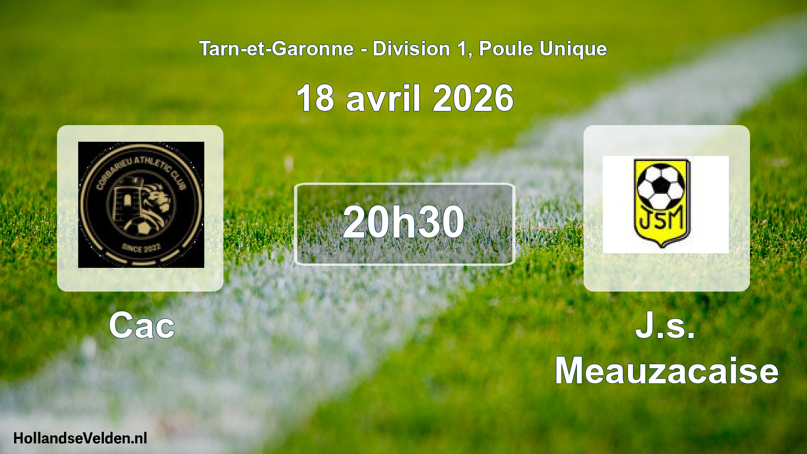 Scheduled Match: Cac - J.s. Meauzacaise (18 April 2026)