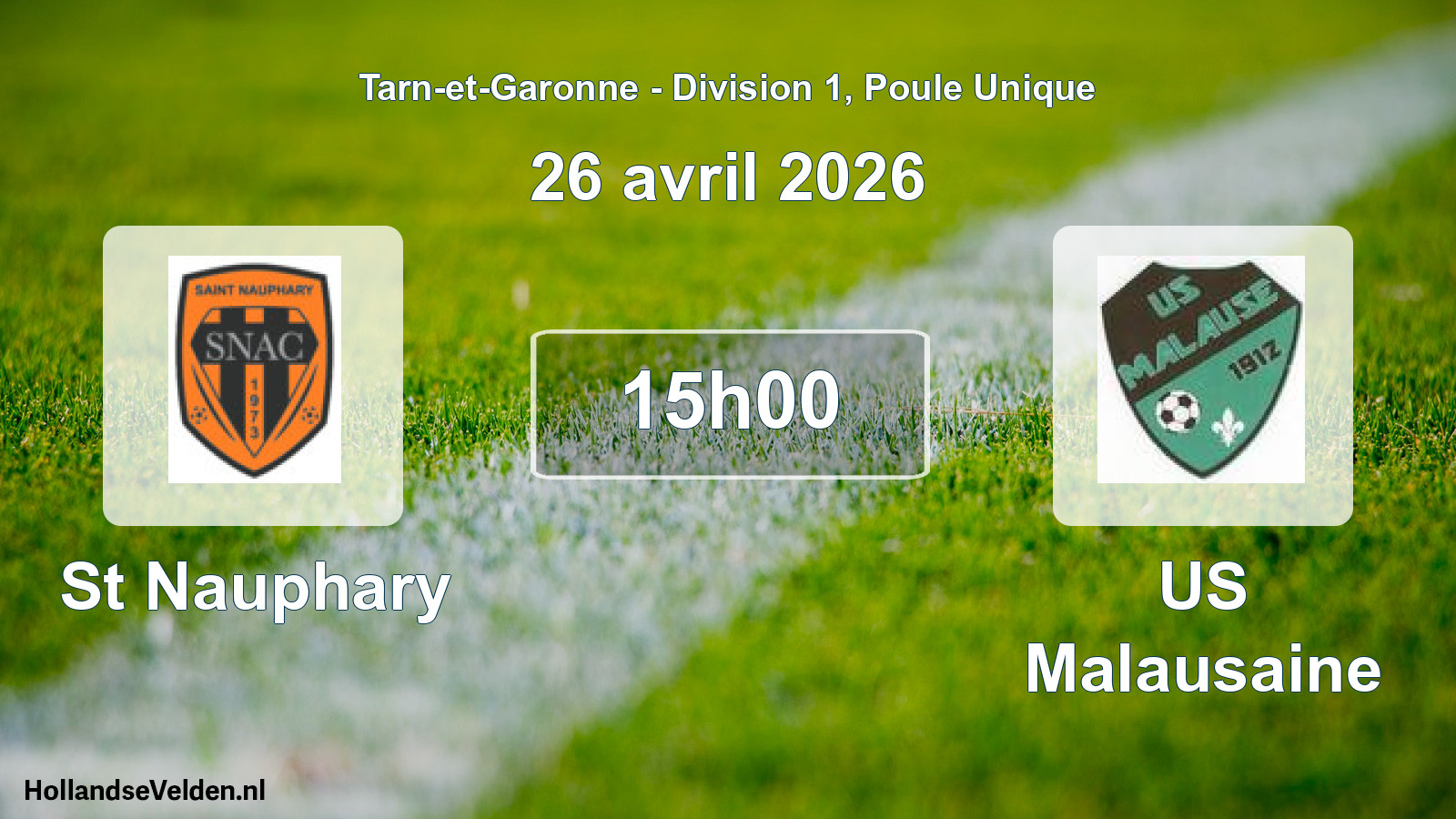 Match programmé: St Nauphary - US Malausaine (26 avril 2026)