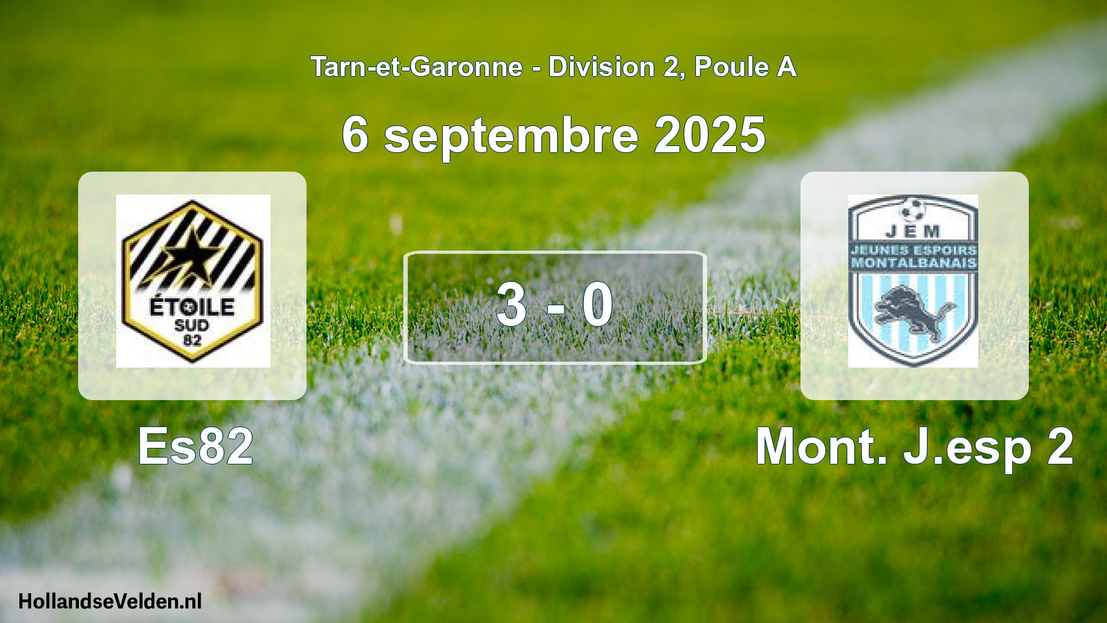 Total number of matches played: Es82 - Mont. J.esp 2 3 - 0 (6 September 2025)