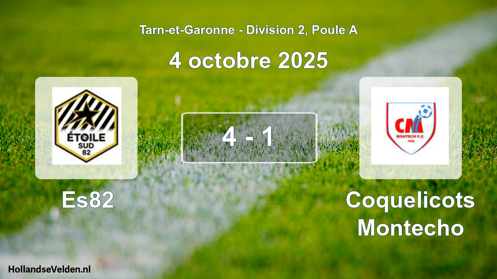 Total number of matches played: Es82 - Coquelicots Montecho 4 - 1 (4 October 2025)