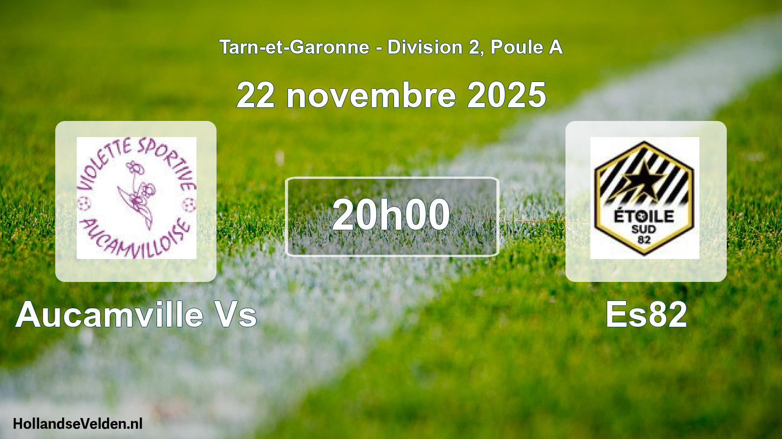 Match programmé: Aucamville Vs - Es82 (22 novembre 2025)