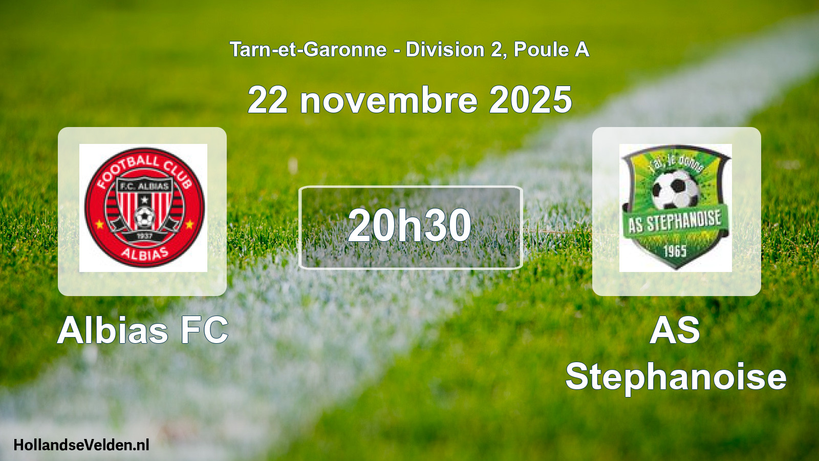 Match programmé: Albias FC - AS Stephanoise (22 novembre 2025)