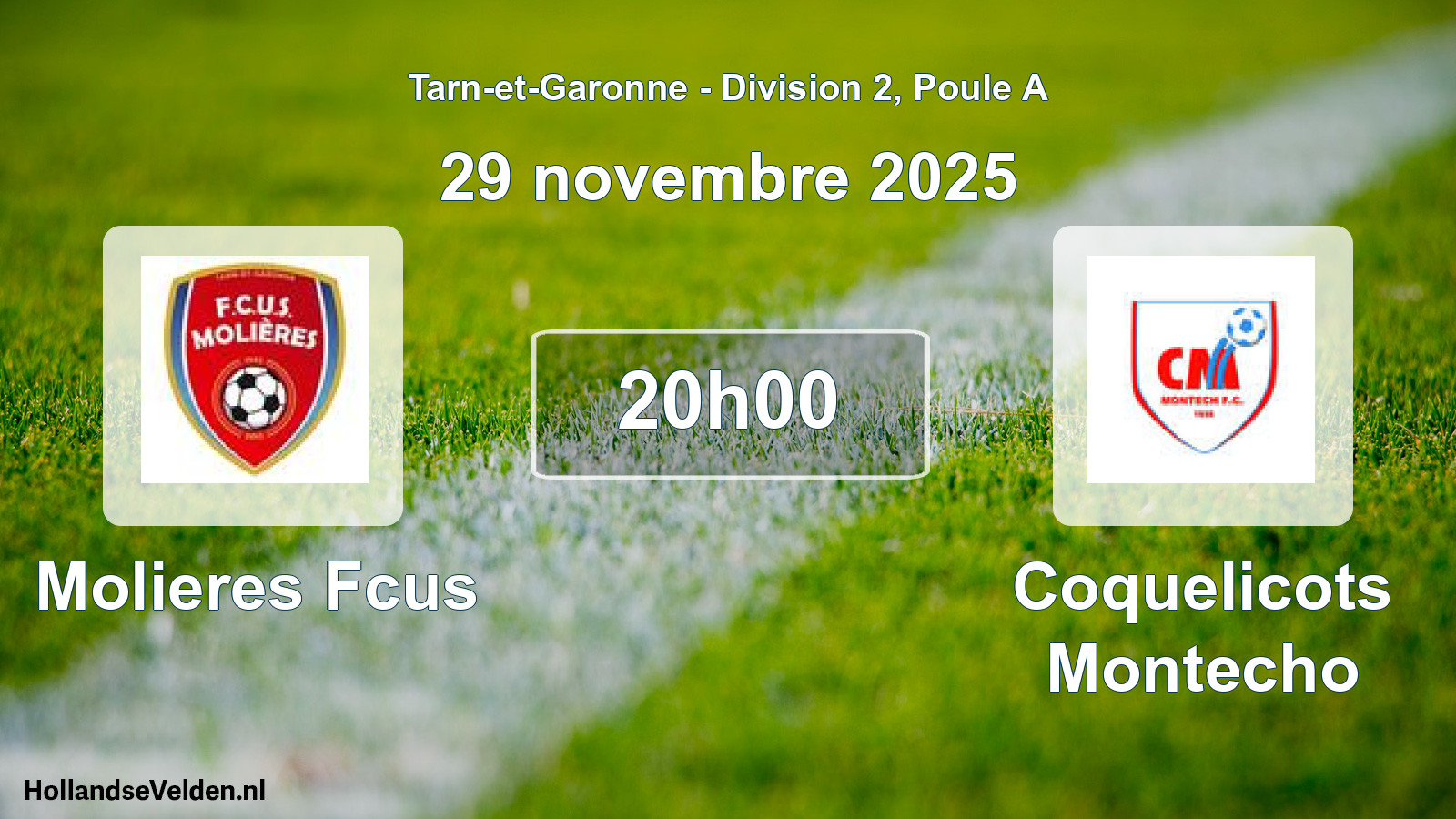 Scheduled Match: Molieres Fcus - Coquelicots Montecho (29 November 2025)