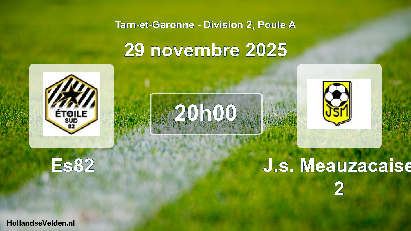 Match programmé: Es82 - J.s. Meauzacaise 2 (29 novembre 2025)