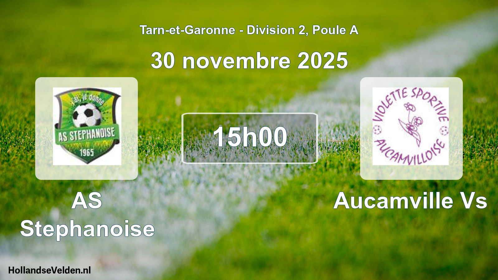 Match programmé: AS Stephanoise - Aucamville Vs (30 novembre 2025)