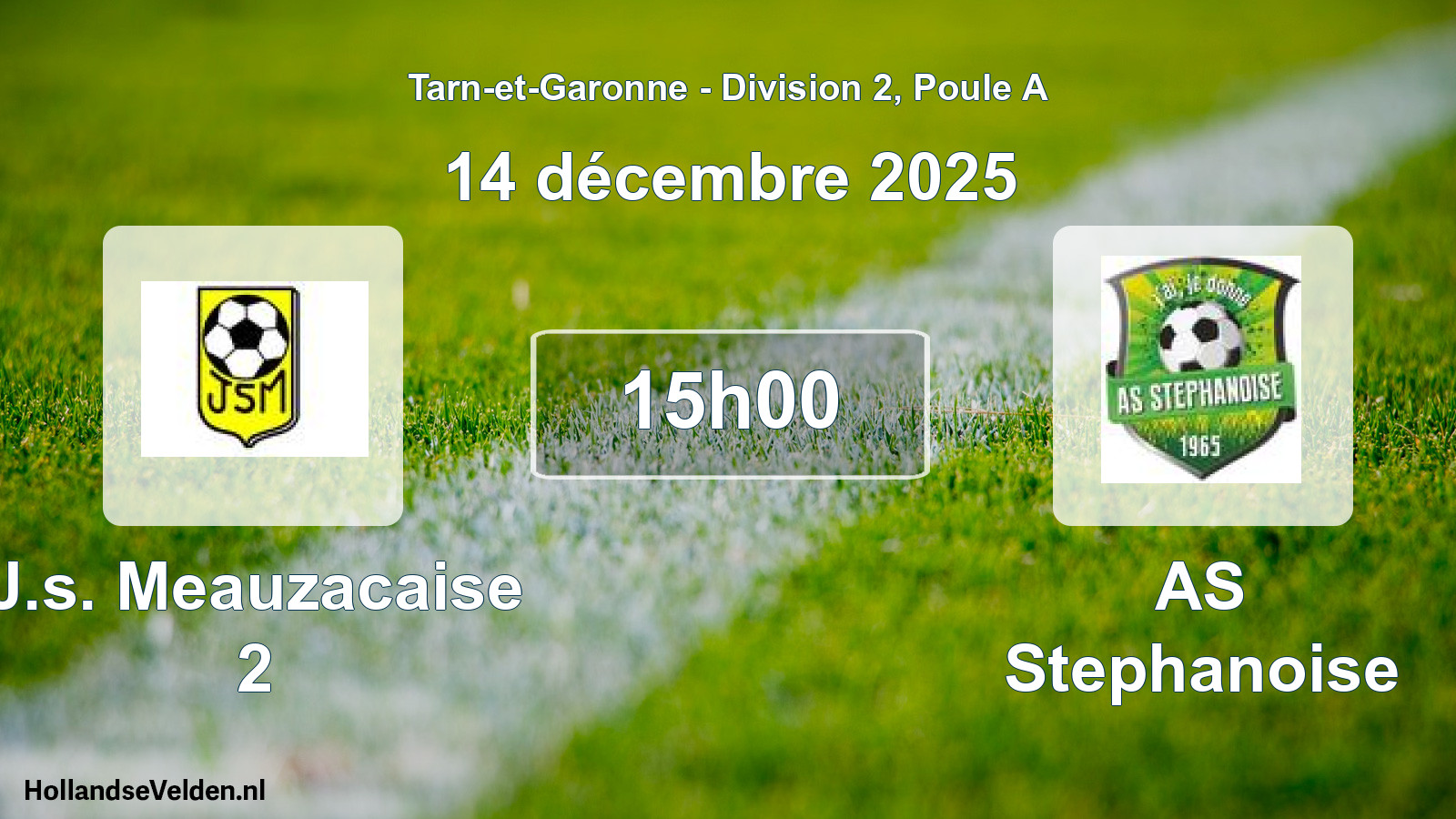 Match programmé: J.s. Meauzacaise 2 - AS Stephanoise (14 décembre 2025)