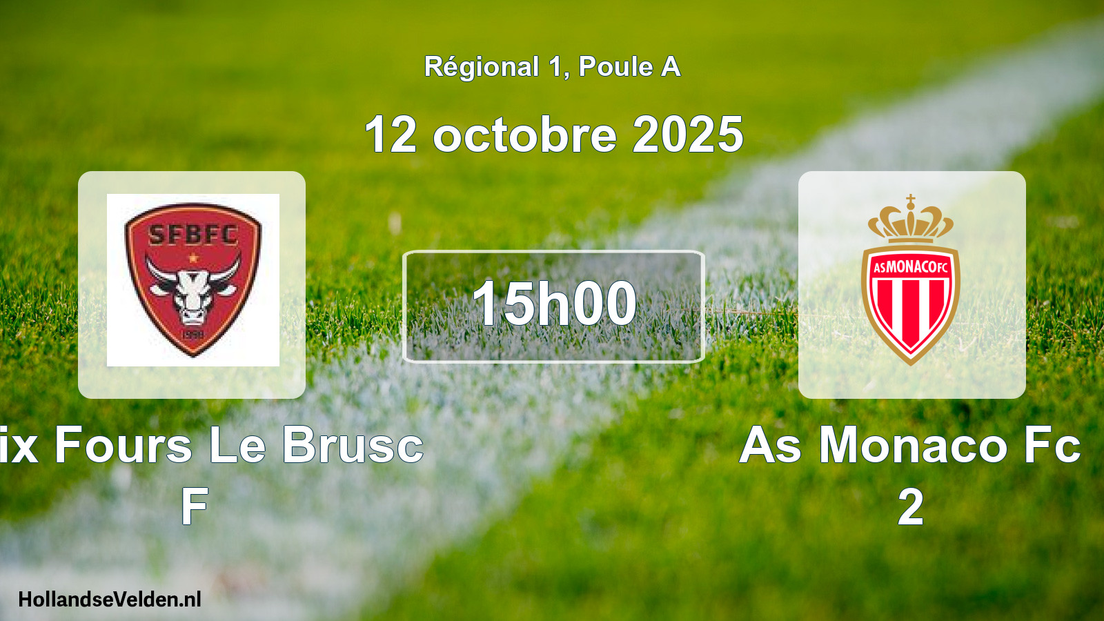 Scheduled Match: Six Fours Le Brusc F - As Monaco Fc 2 (12 October 2025)
