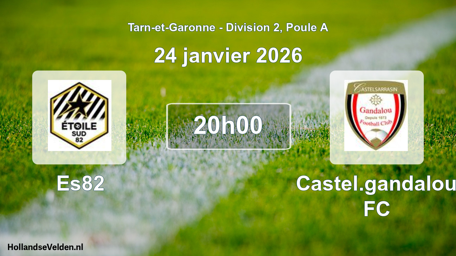 Scheduled Match: Es82 - Castel.gandalou FC (24 January 2026)