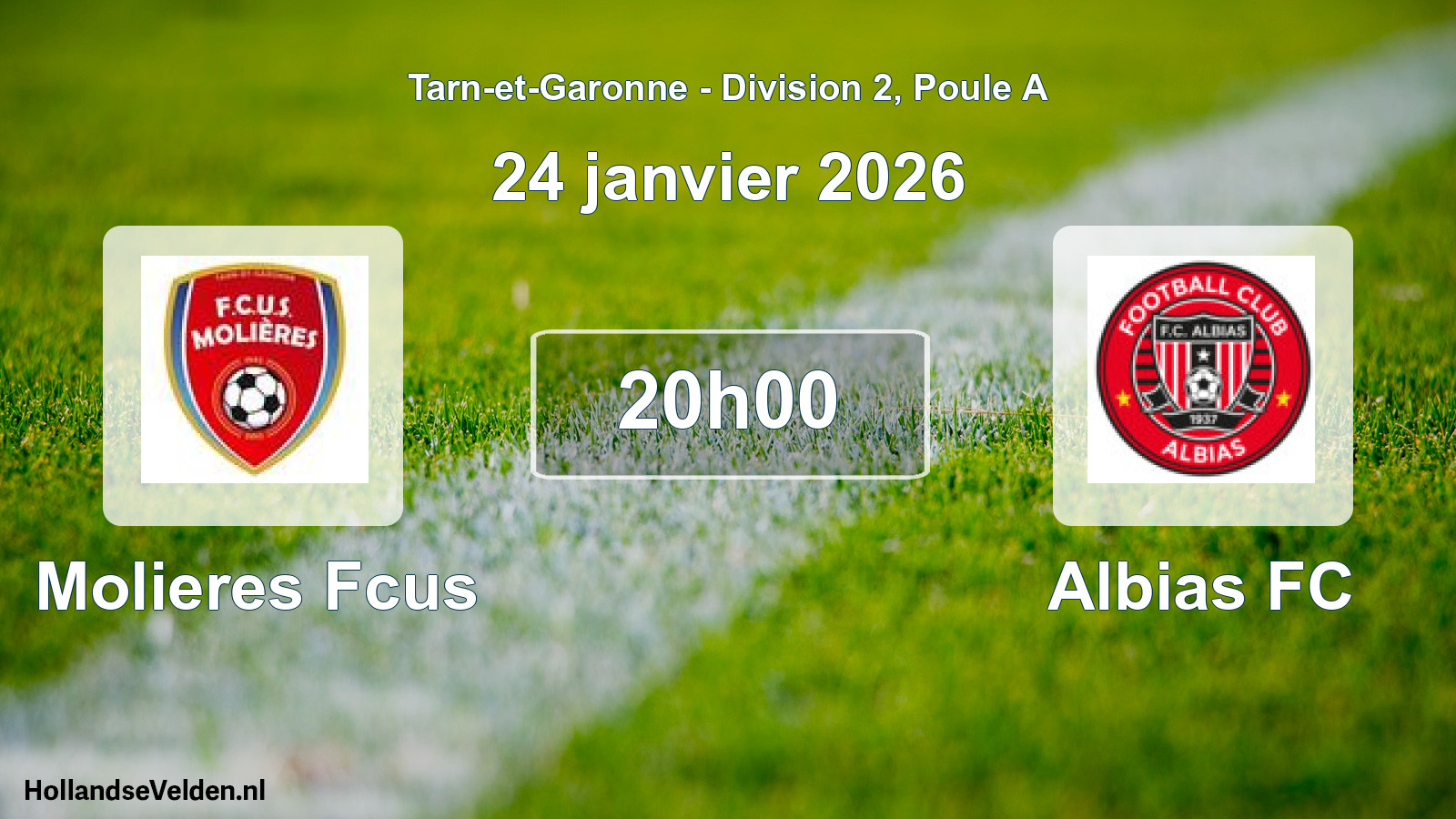 Scheduled Match: Molieres Fcus - Albias FC (24 January 2026)