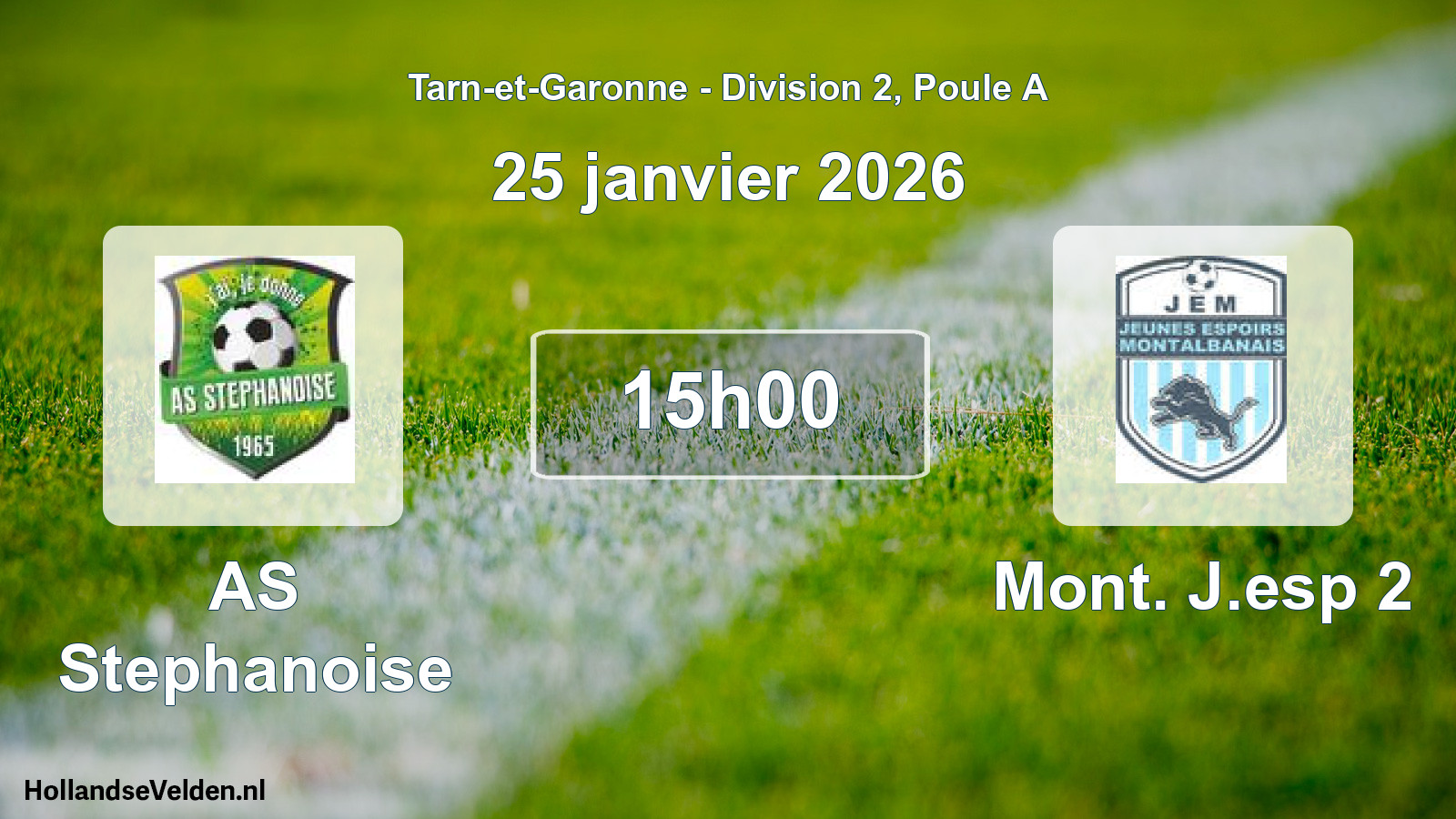 Scheduled Match: AS Stephanoise - Mont. J.esp 2 (25 January 2026)