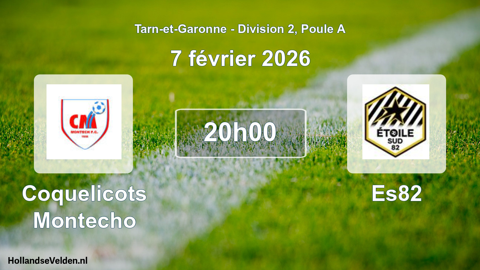Match programmé: Coquelicots Montecho - Es82 (7 février 2026)