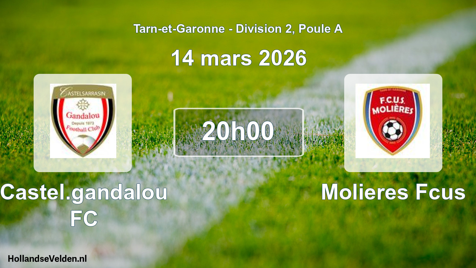 Geplande wedstrijd: Castel.gandalou FC - Molieres Fcus (14 maart 2026)