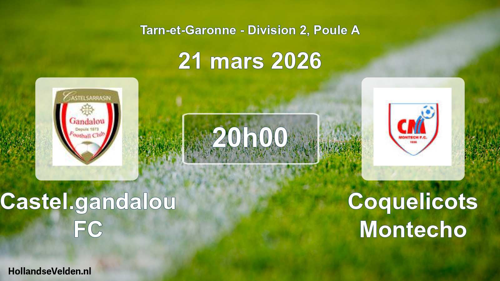 Scheduled Match: Castel.gandalou FC - Coquelicots Montecho (21 March 2026)