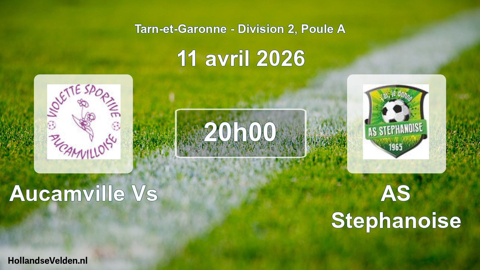 Match programmé: Aucamville Vs - AS Stephanoise (11 avril 2026)