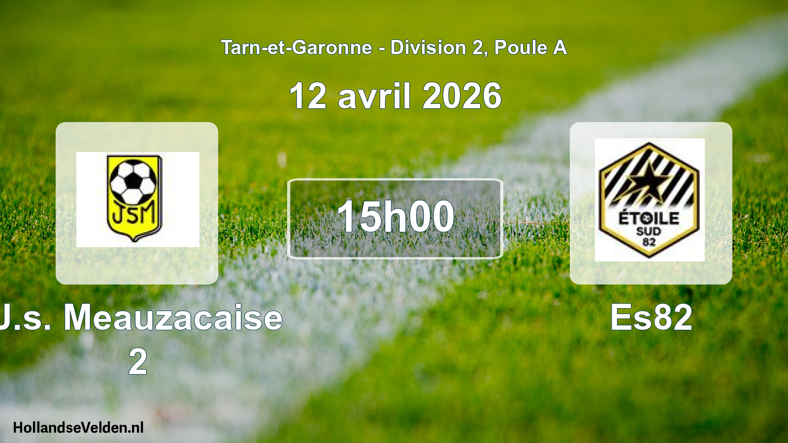 Geplande wedstrijd: J.s. Meauzacaise 2 - Es82 (12 april 2026)