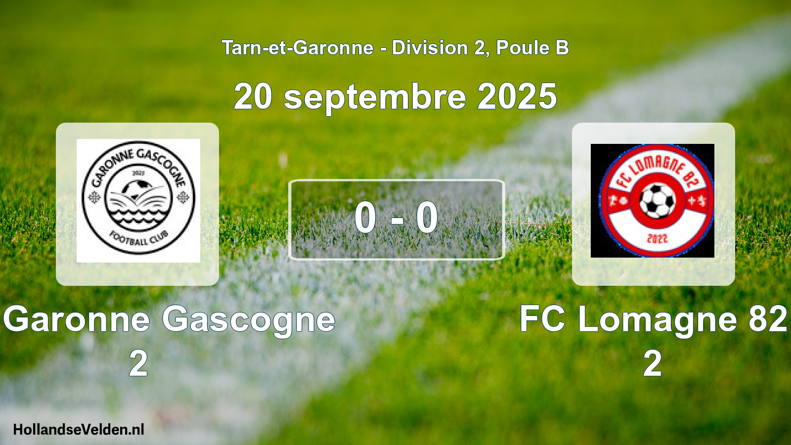Gespeelde wedstrijd: FC Garonne Gascogne 2 - FC Lomagne 82 2 0 - 0 (20 september 2025)
