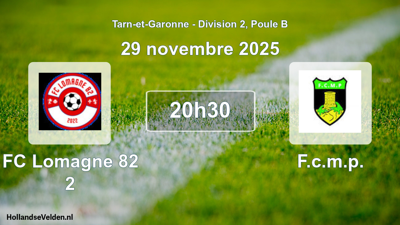 Geplande wedstrijd: FC Lomagne 82 2 - F.c.m.p. (29 november 2025)