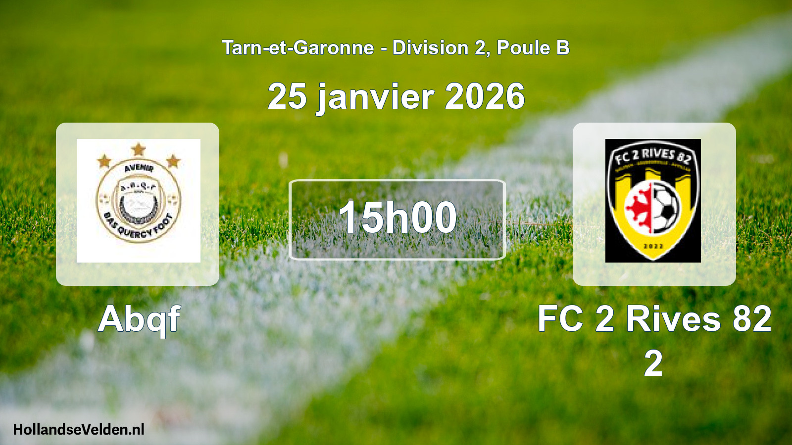 Scheduled Match: Abqf - FC 2 Rives 82 2 (25 January 2026)