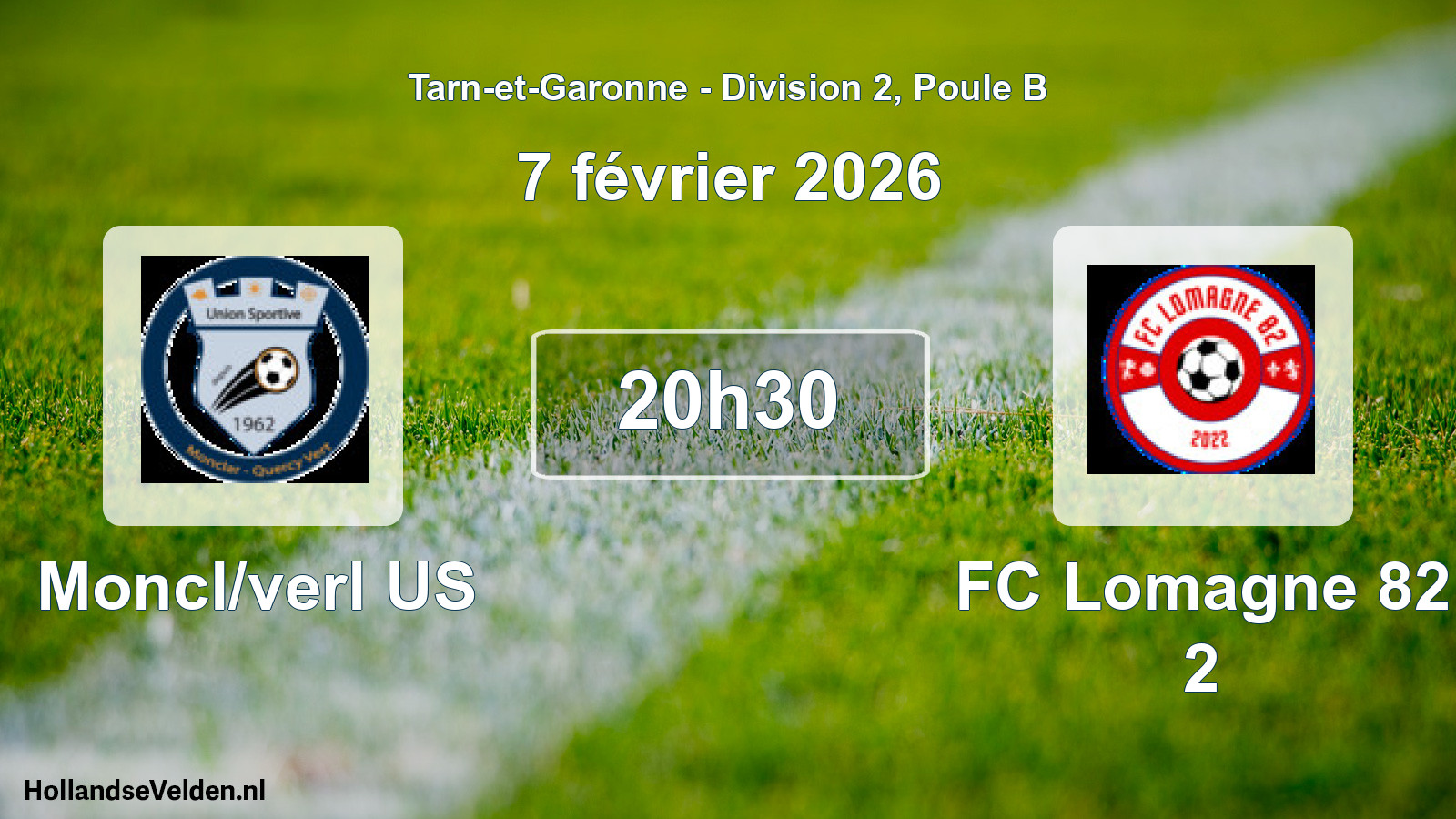 Scheduled Match: Moncl/verl US - FC Lomagne 82 2 (7 February 2026)