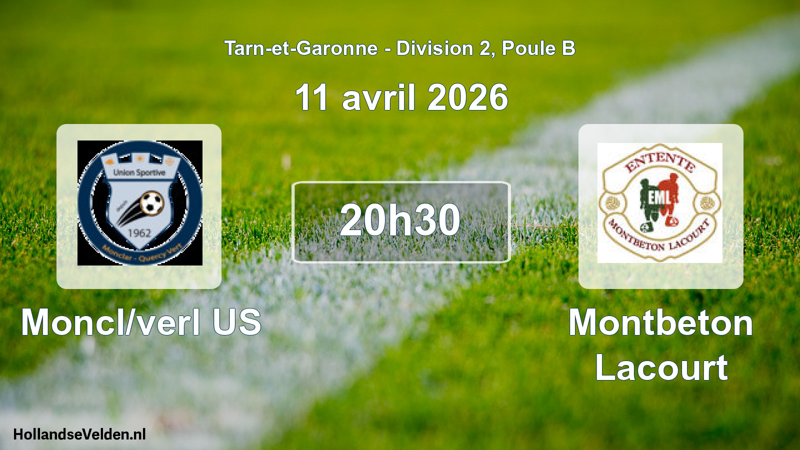 Scheduled Match: Moncl/verl US - Montbeton Lacourt (11 April 2026)