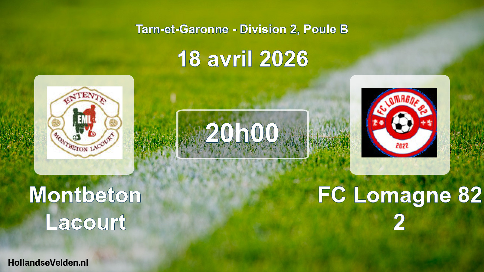 Scheduled Match: Montbeton Lacourt - FC Lomagne 82 2 (18 April 2026)
