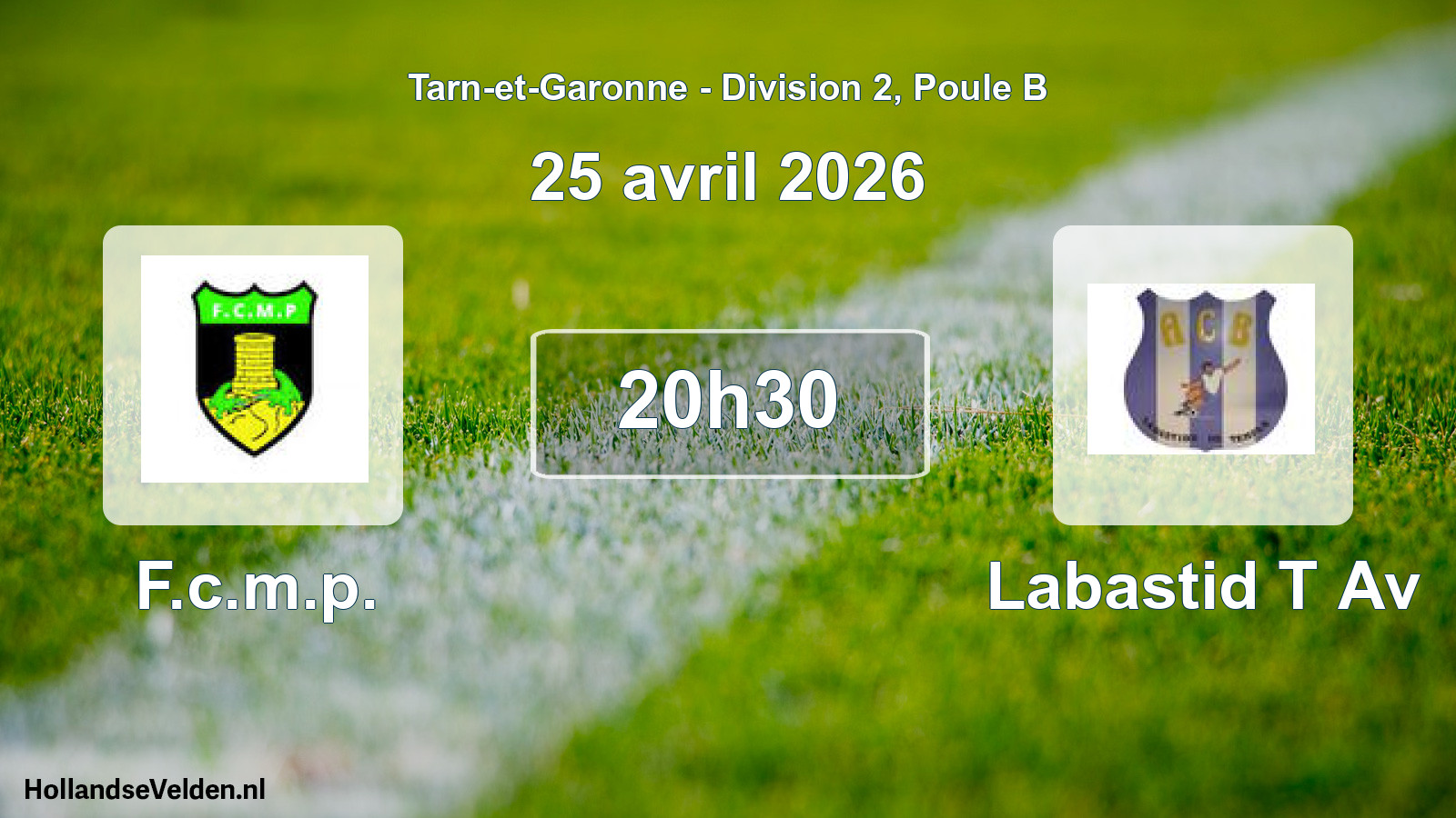Geplande wedstrijd: F.c.m.p. - Labastid T Av (25 april 2026)